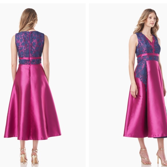 Kay Unger Dresses & Skirts - KAY UNGER TESSA LACE T-LENGTH DRESS